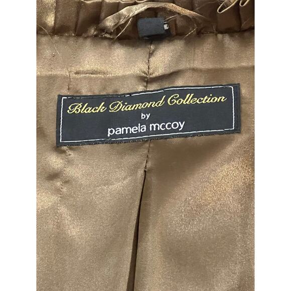 Vintage Pamela Mccoy Black Diamond Collections Faux Fur Jacket Womans Size 2X - Picture 3 of 8